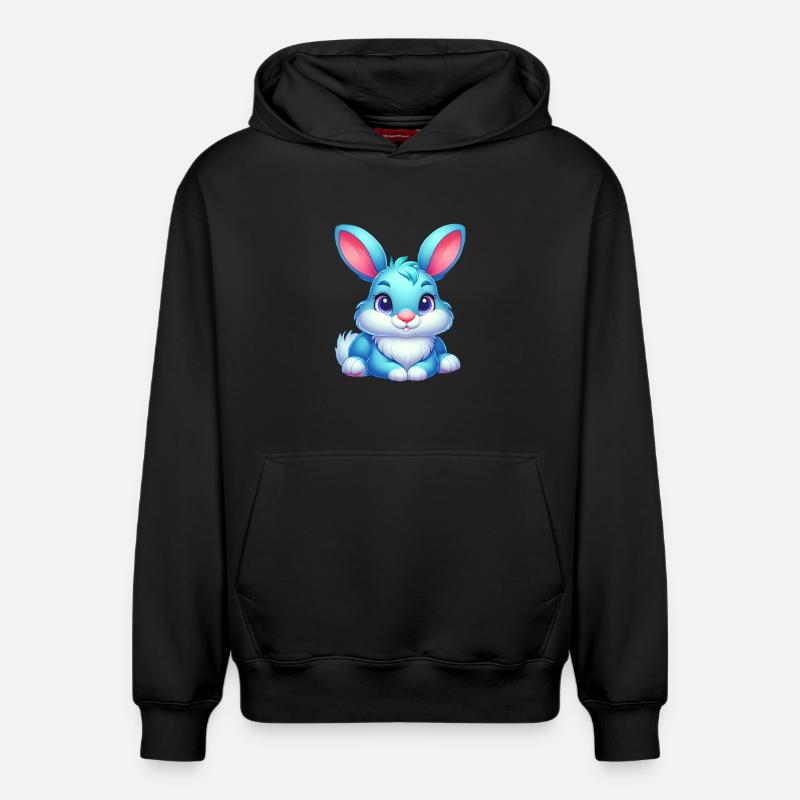 Lapin - Sweat à capuche unisexe décontracté en coton biologique – de SPREAD - noir