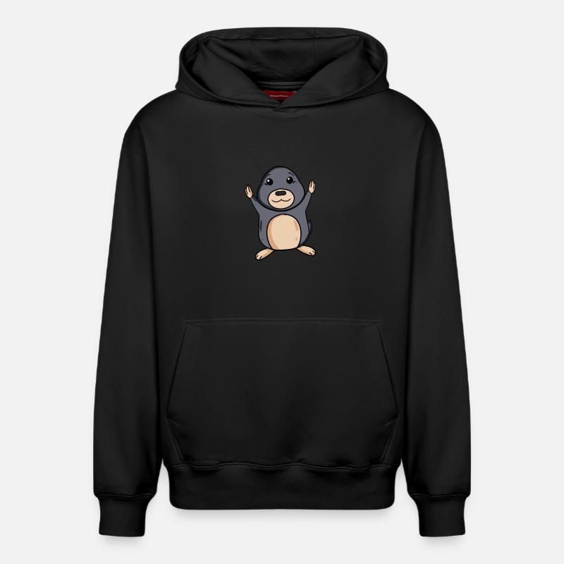 Taupe - Sweat à capuche unisexe décontracté en coton biologique – de SPREAD - noir