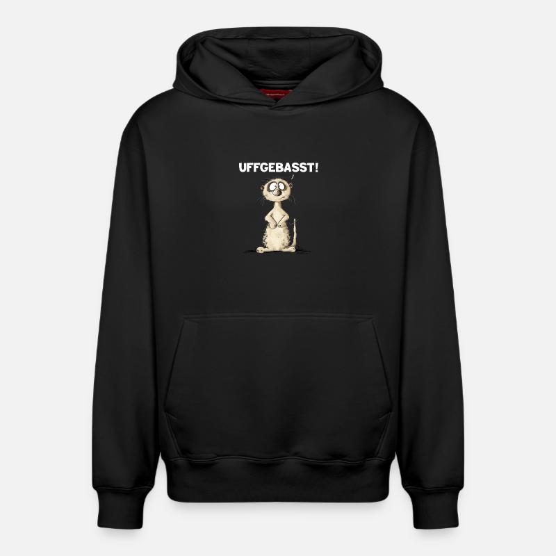 Drolliges Erdmännchen Hessisch Uffgebasst - Relaxed Unisex Organic Hoodie – von SPREAD - Schwarz