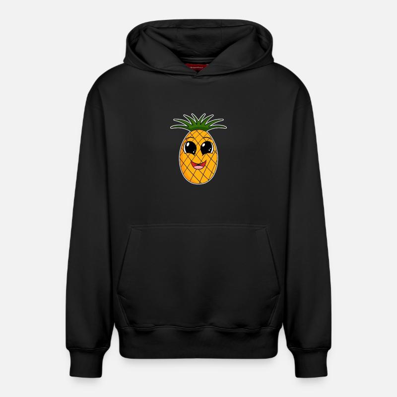 Fruit de l’ananas - Sweat à capuche unisexe décontracté en coton biologique – de SPREAD - noir