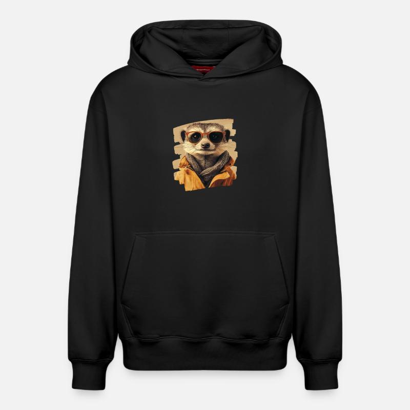 Suricate - Sweat à capuche unisexe décontracté en coton biologique – de SPREAD - noir