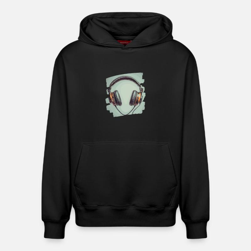 Casque - Sweat à capuche unisexe décontracté en coton biologique – de SPREAD - noir