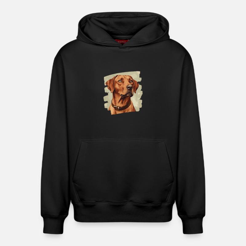 Rhodesian Ridgeback - Relaxed Unisex Organic Hoodie – von SPREAD - Schwarz
