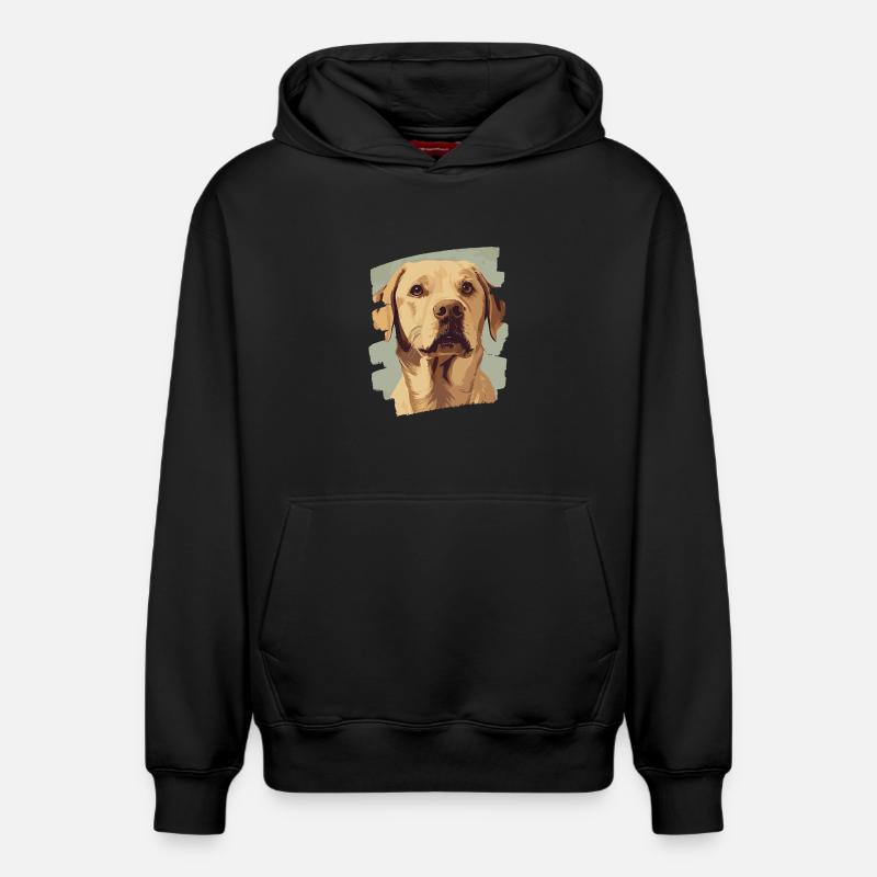 Labrador - Sweat à capuche unisexe décontracté en coton biologique – de SPREAD - noir