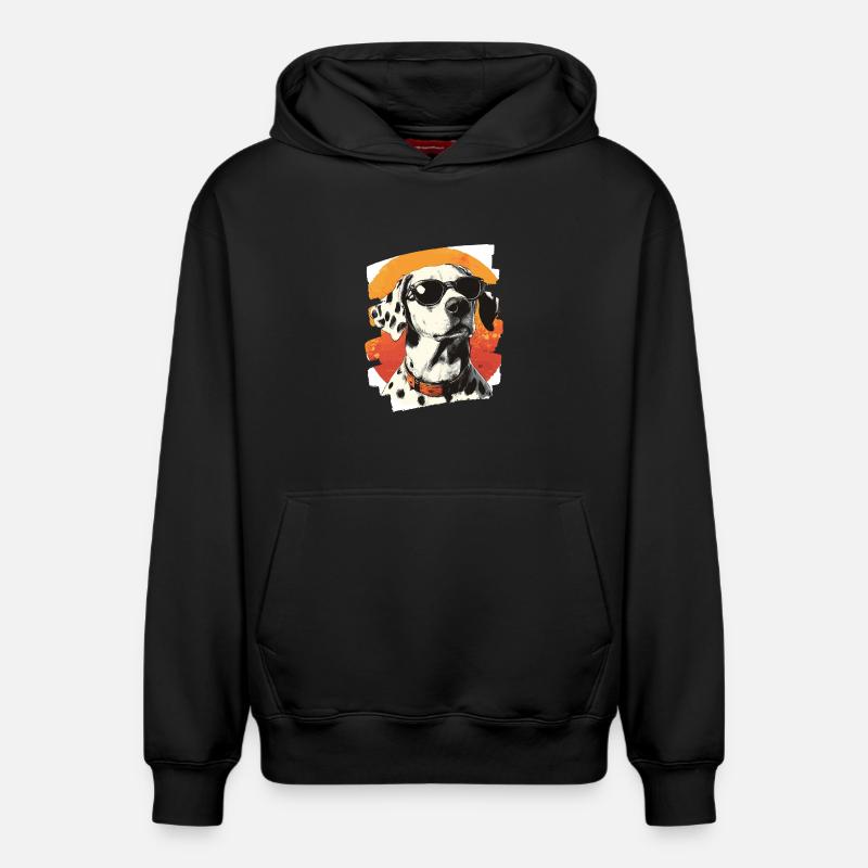 Dalmate - Sweat à capuche unisexe décontracté en coton biologique – de SPREAD - noir