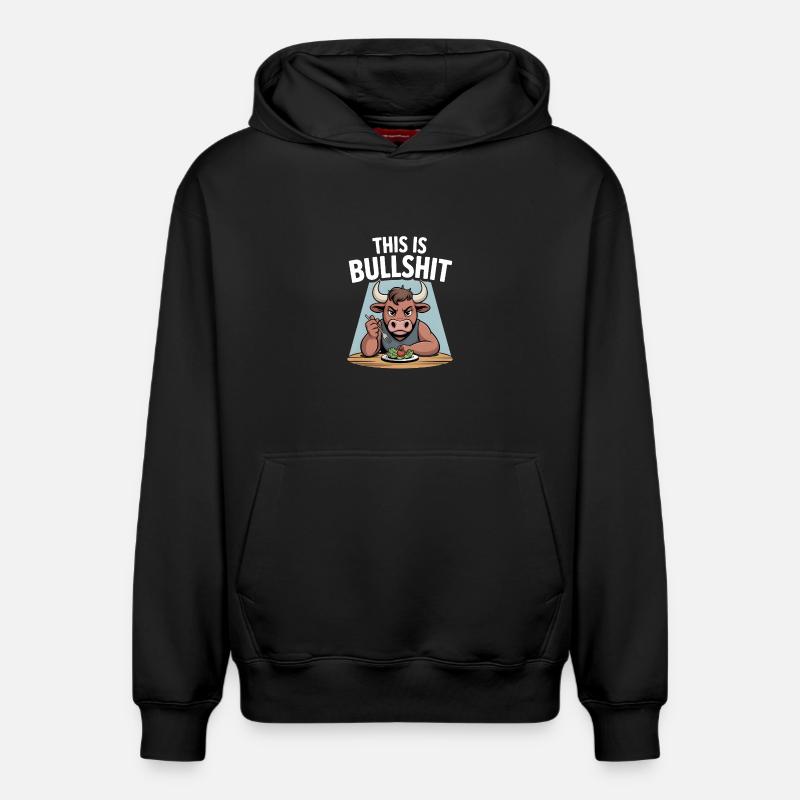C’est l’édition Bullshit Salad - Sweat à capuche unisexe décontracté en coton biologique – de SPREAD - noir