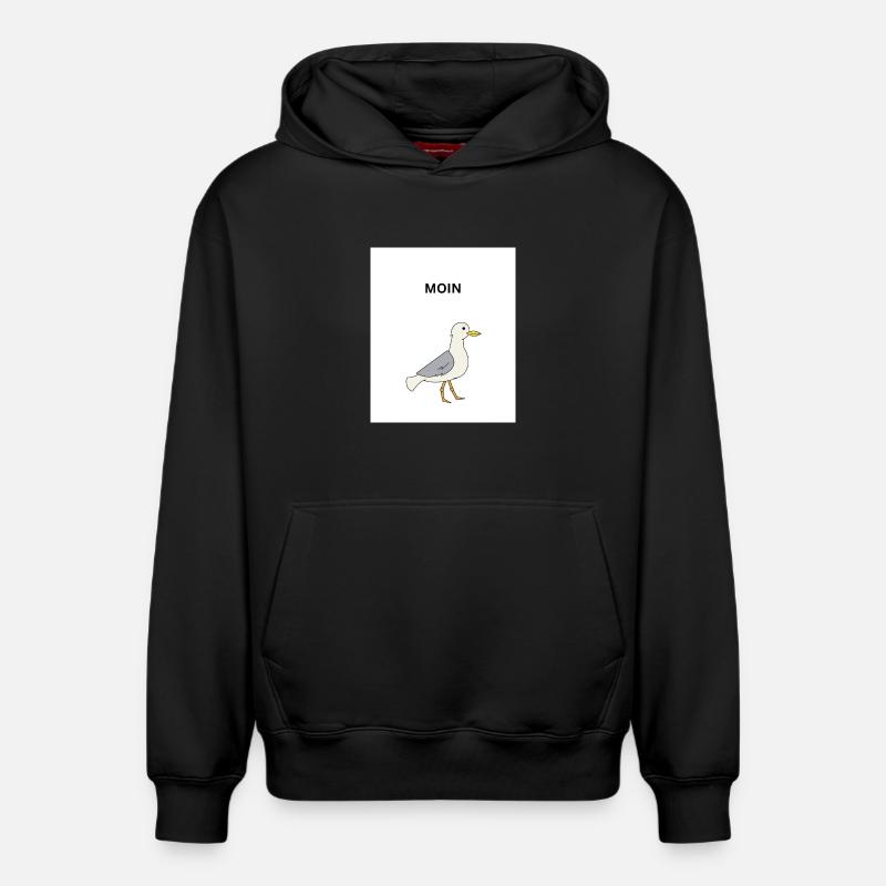 BONJOUR - Sweat à capuche unisexe décontracté en coton biologique – de SPREAD - noir