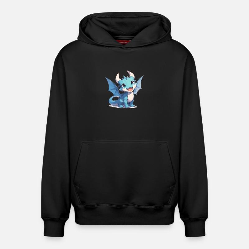 Dragon Dragon - Sweat à capuche unisexe décontracté en coton biologique – de SPREAD - noir