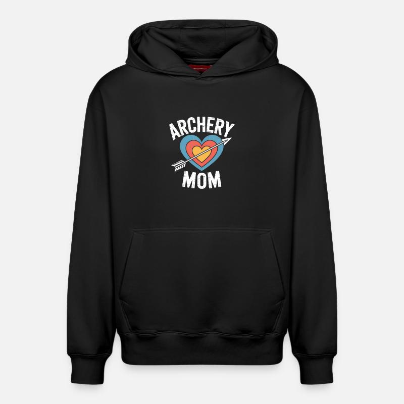 Bogenschießen Spruch Mutter Bogenschießen Geschenk - Relaxed Unisex Organic Hoodie – von SPREAD - Schwarz