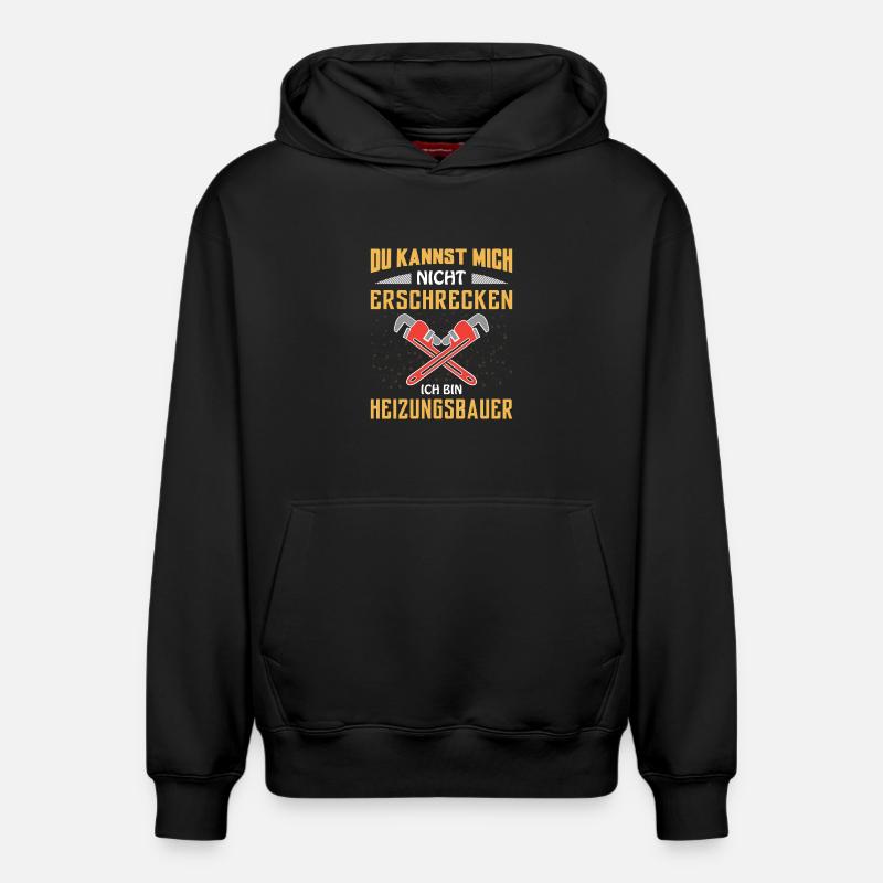 Heating engineer Heating construction - Relaxed Unisex Organic Hoodie – by SPREAD - black