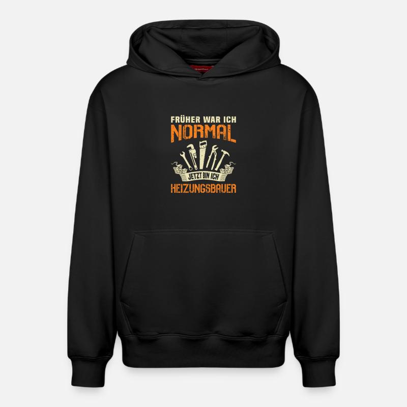 Heating Engineer Heating Construction Plumber Plumber - Relaxed Unisex Organic Hoodie – by SPREAD - black