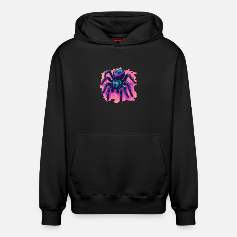 Tarentules Tarentule - Sweat à capuche unisexe décontracté en coton biologique – de SPREAD - noir