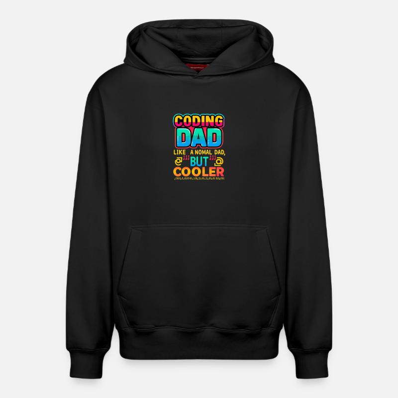 Codage Papa Cooler, Programmeur - Sweat à capuche unisexe décontracté en coton biologique – de SPREAD - noir
