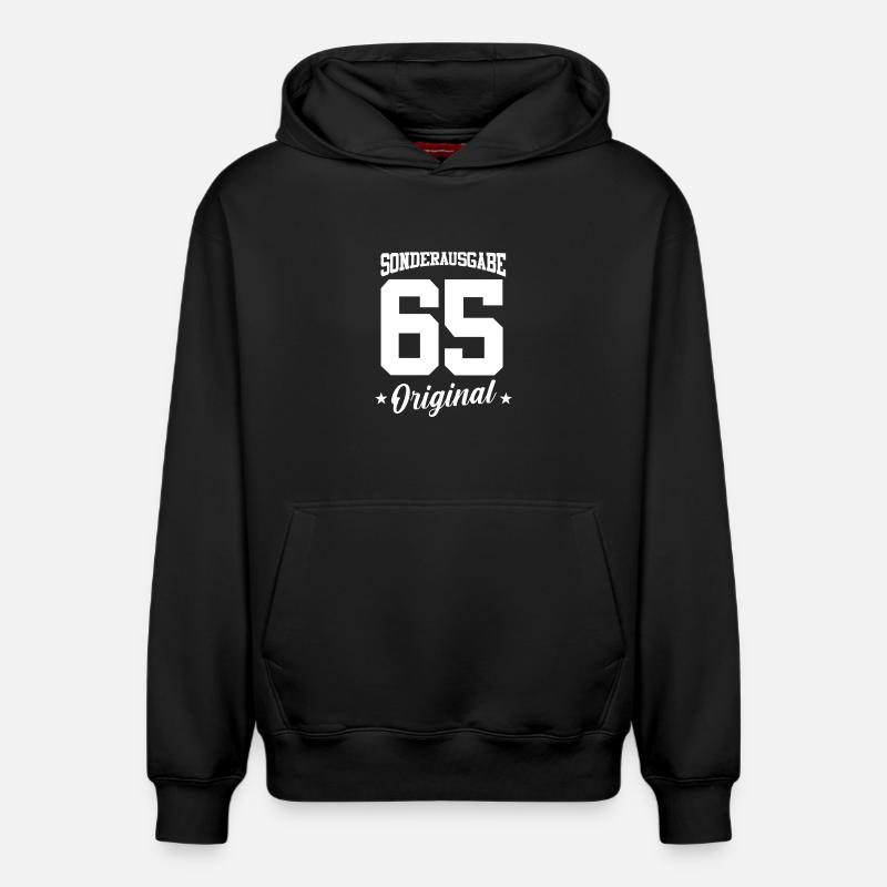 65 Anniversaire - Sweat à capuche unisexe décontracté en coton biologique – de SPREAD - noir