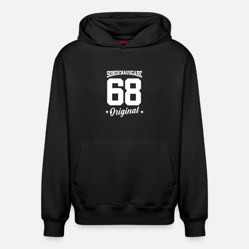 68 Anniversaire - Sweat à capuche unisexe décontracté en coton biologique – de SPREAD - noir