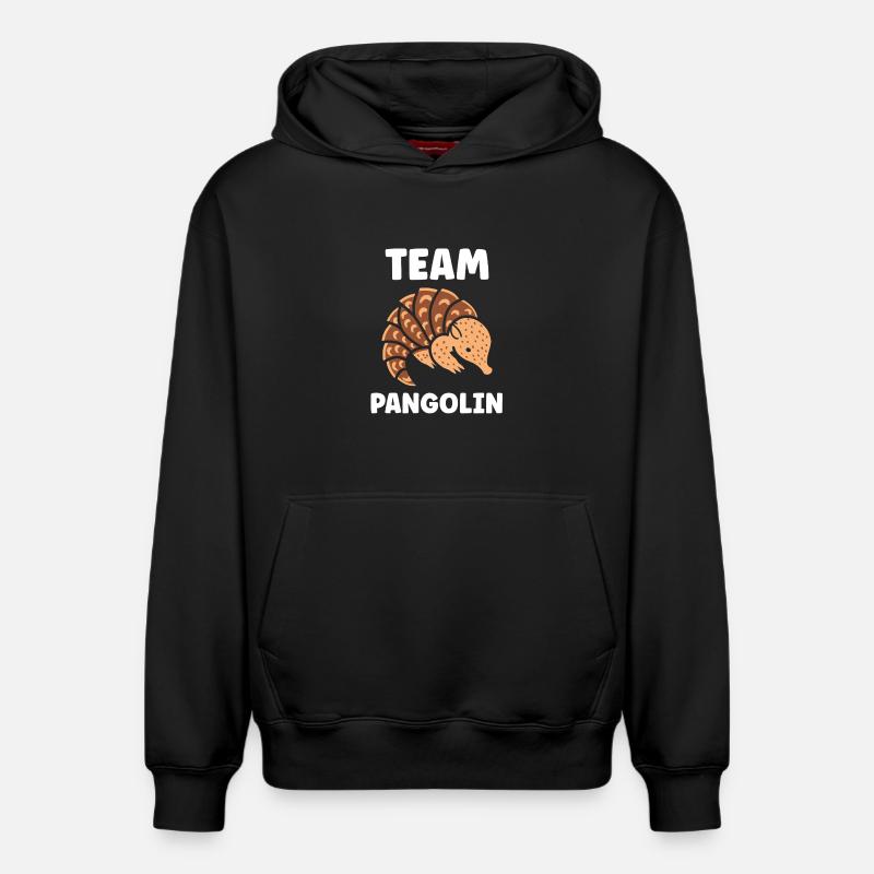 Pangolin Équipe Cartoon - Sweat à capuche unisexe décontracté en coton biologique – de SPREAD - noir