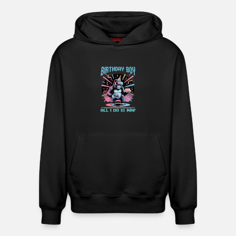 Anniversaire Gamer VR - Sweat à capuche unisexe décontracté en coton biologique – de SPREAD - noir