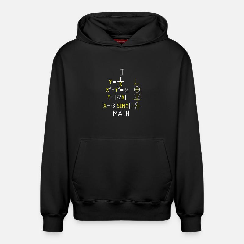 Math Math Math Teacher Mathematician - Relaxed Unisex Organic Hoodie – by SPREAD - black