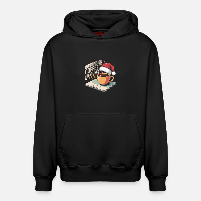 Humour de bureau de Noël - Sweat à capuche unisexe décontracté en coton biologique – de SPREAD - noir