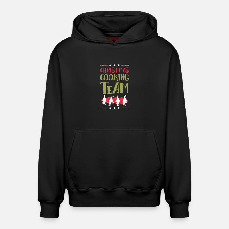 Weihnachts Kochen Backen Team - Relaxed Unisex Organic Hoodie – von SPREAD - Schwarz