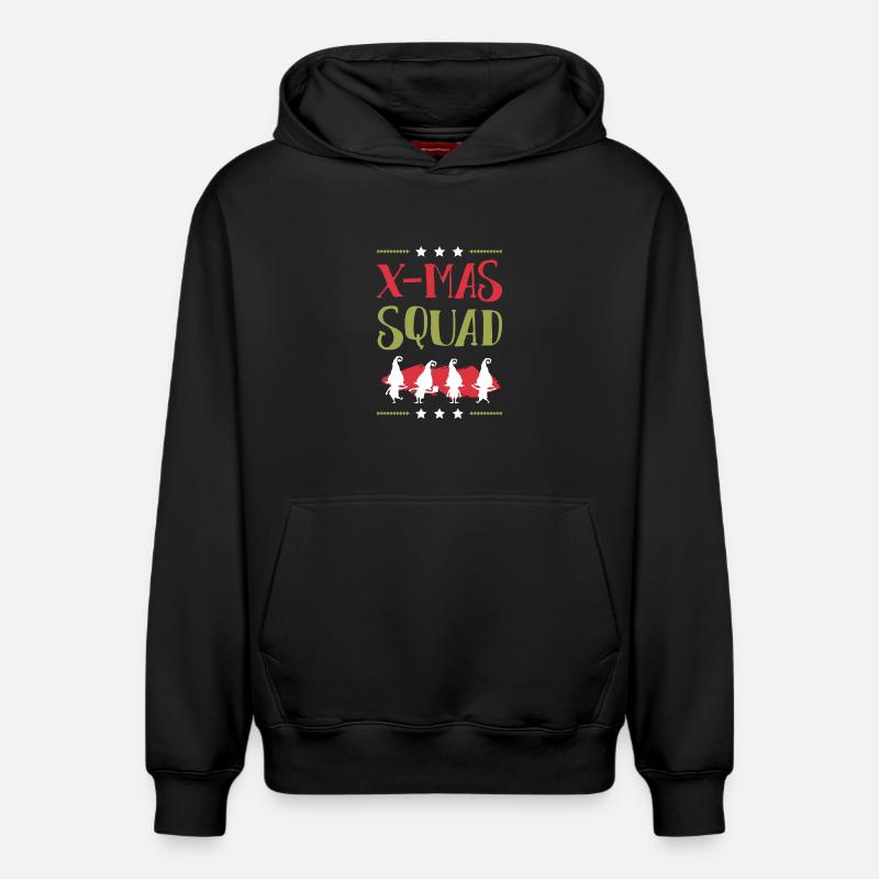 Escouade de Noël - Sweat à capuche unisexe décontracté en coton biologique – de SPREAD - noir