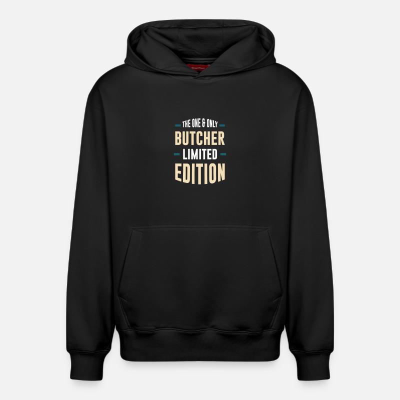 L’édition limitée The Only Butcher - Sweat à capuche unisexe décontracté en coton biologique – de SPREAD - noir