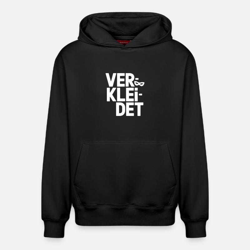 Déguisement déguisement carnaval carnaval - Sweat à capuche unisexe décontracté en coton biologique – de SPREAD - noir