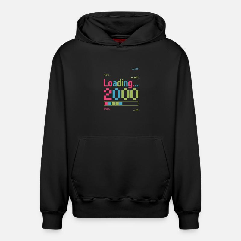 Loading 2000 pixel loading screen - Relaxed Unisex Organic Hoodie – by SPREAD - black