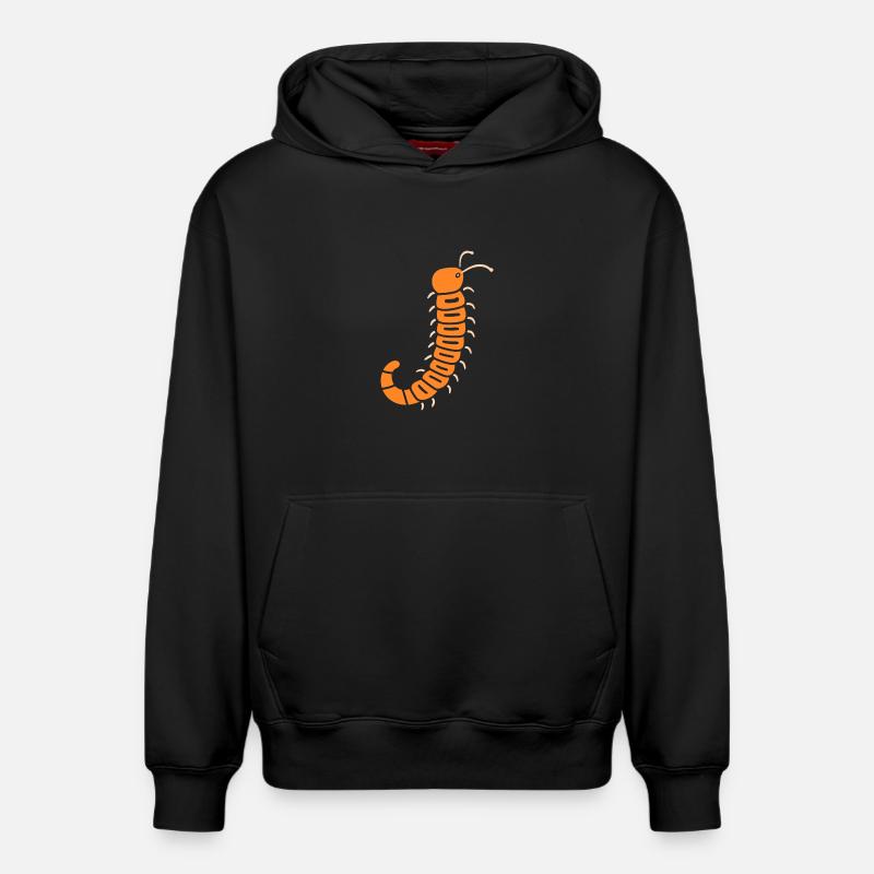 mille-pattes - Sweat à capuche unisexe décontracté en coton biologique – de SPREAD - noir