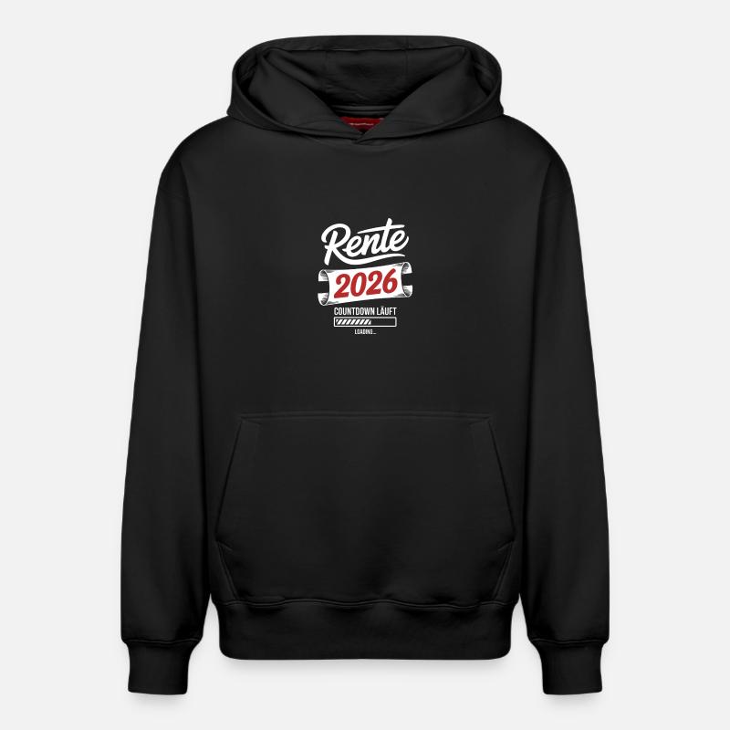 Rente 2026 Countdown - Relaxed Unisex Organic Hoodie – von SPREAD - Schwarz