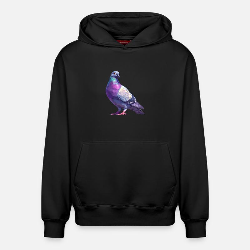 Pigeons Pigeon - Sweat à capuche unisexe décontracté en coton biologique – de SPREAD - noir