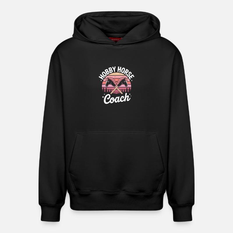 Hobby Horsing - Sweat à capuche unisexe décontracté en coton biologique – de SPREAD - noir
