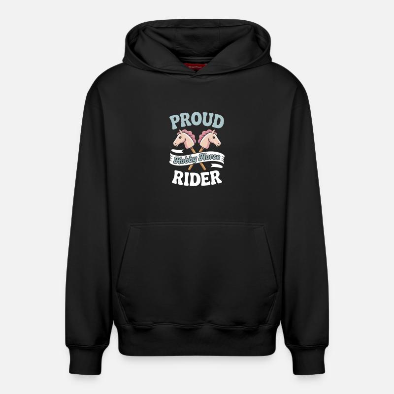 Hobby Horsing - Sweat à capuche unisexe décontracté en coton biologique – de SPREAD - noir