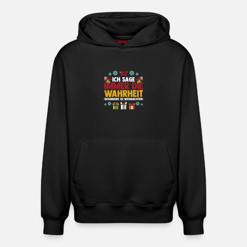 Noël du Père Noël - Sweat à capuche unisexe décontracté en coton biologique – de SPREAD - noir
