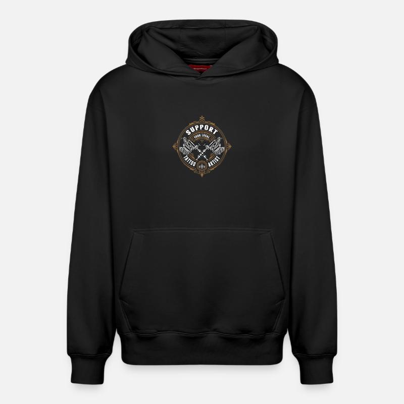 Cadeaux pour tatoueurs - Sweat à capuche unisexe décontracté en coton biologique – de SPREAD - noir