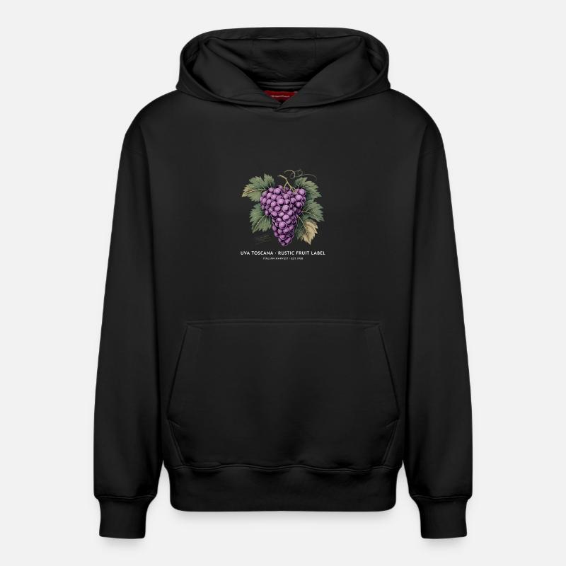 Raisins millésimés - Sweat à capuche unisexe décontracté en coton biologique – de SPREAD - noir