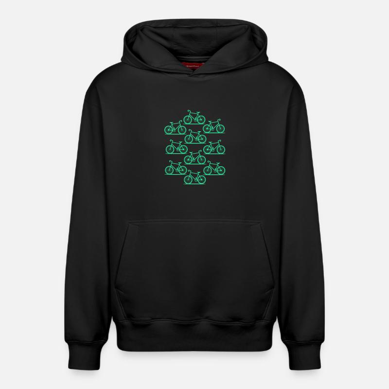 Bicyclette - Sweat à capuche unisexe décontracté en coton biologique – de SPREAD - noir
