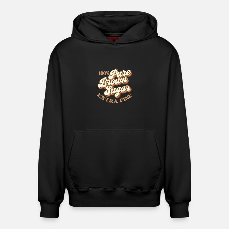Cassonade 100 % pure – Mélanine Magic - Sweat à capuche unisexe décontracté en coton biologique – de SPREAD - noir