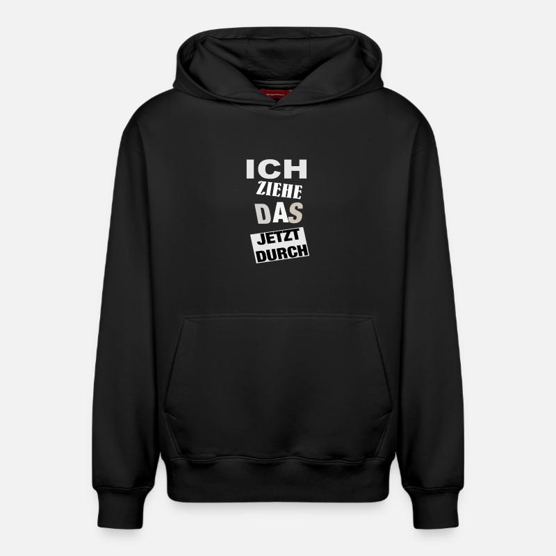Dire motivation - Sweat à capuche unisexe décontracté en coton biologique – de SPREAD - noir