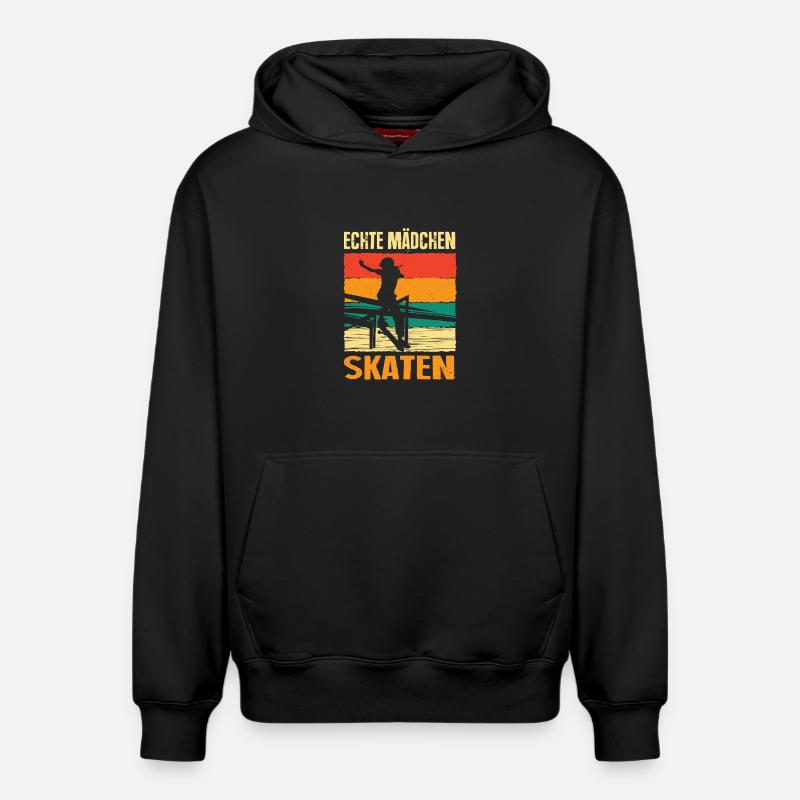 Cadeaux pour skateboardeurs de skateboard - Sweat à capuche unisexe décontracté en coton biologique – de SPREAD - noir