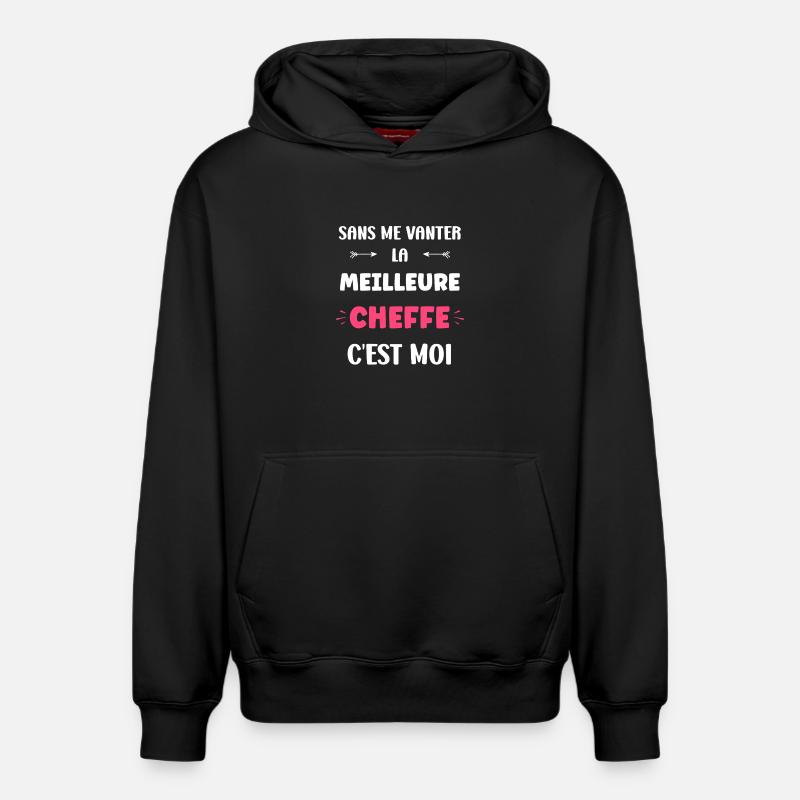 cheffe - Sweat à capuche unisexe décontracté en coton biologique – de SPREAD - noir