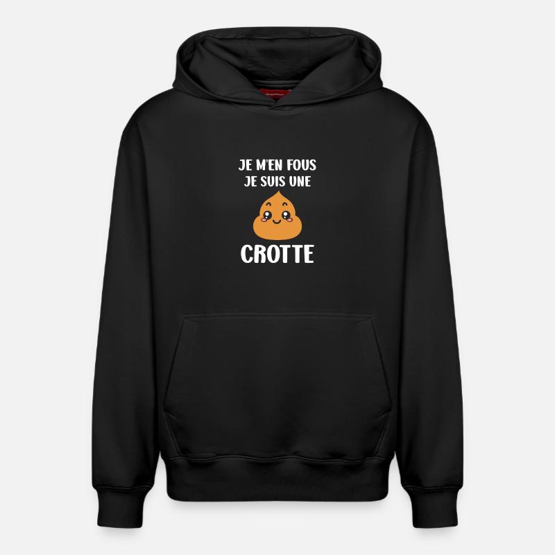 crotte - Sweat à capuche unisexe décontracté en coton biologique – de SPREAD - noir