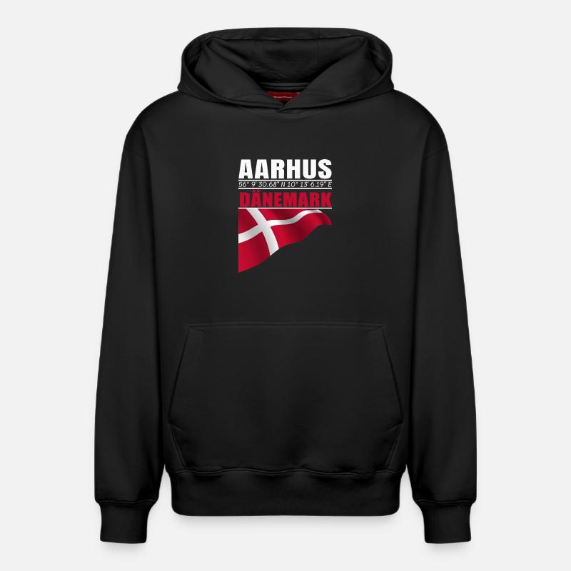 Aarhus - Sweat à capuche unisexe décontracté en coton biologique – de SPREAD - noir