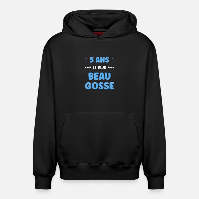 5 ans - Sweat à capuche unisexe décontracté en coton biologique – de SPREAD - noir