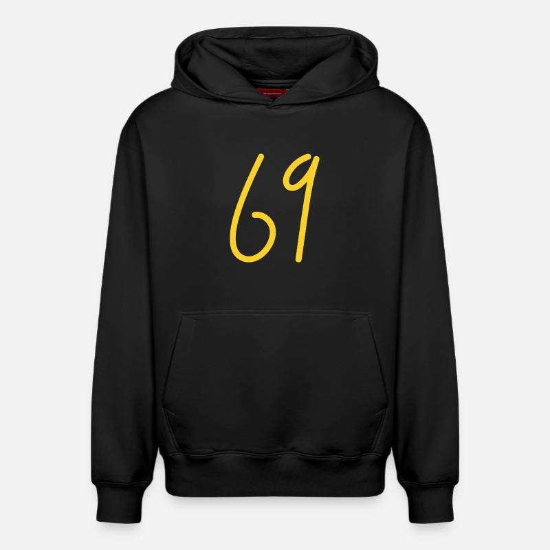 69 - Sweat à capuche unisexe décontracté en coton biologique – de SPREAD - noir
