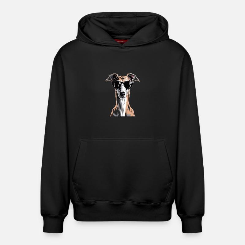 Lévrier Windhund - Sweat à capuche unisexe décontracté en coton biologique – de SPREAD - noir