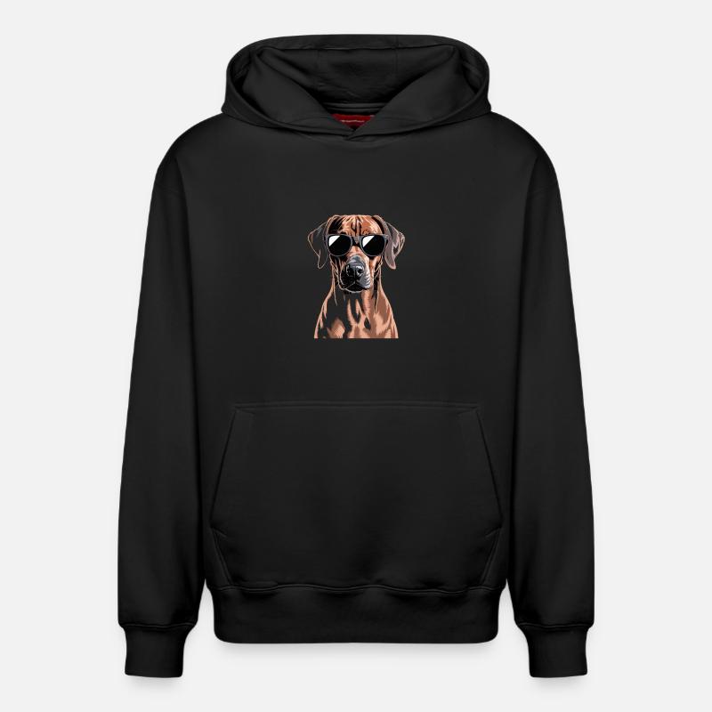 Rhodésian Ridgeback - Sweat à capuche unisexe décontracté en coton biologique – de SPREAD - noir