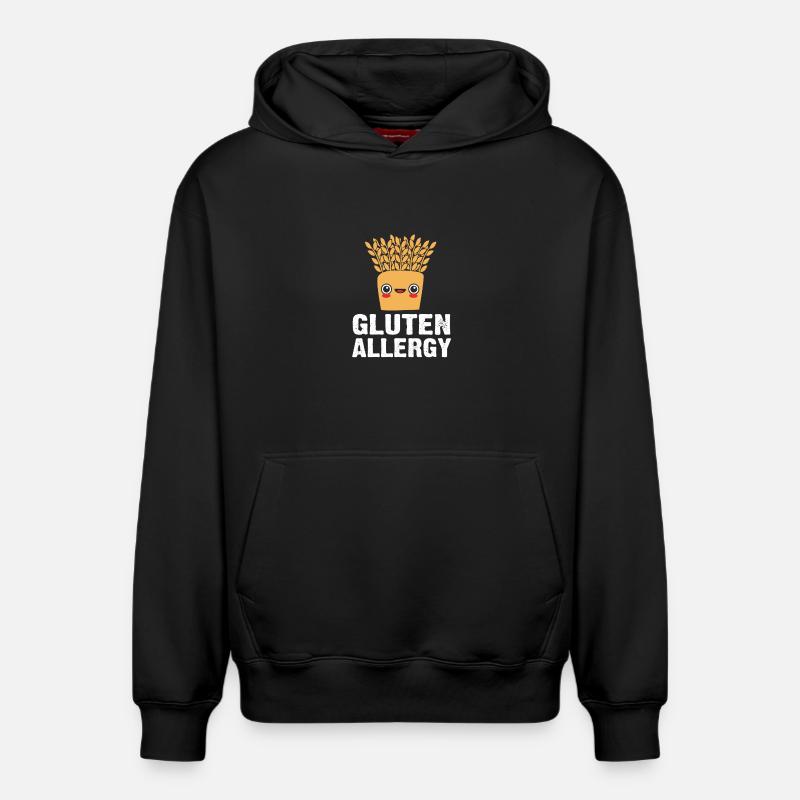 Allergie alimentaire - Sweat à capuche unisexe décontracté en coton biologique – de SPREAD - noir