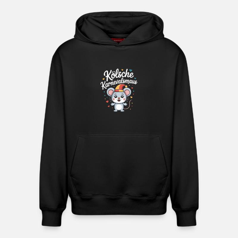 Kölsche Karnevalsmaus Karneval Köln Kölner Maus - Relaxed Unisex Organic Hoodie – von SPREAD - Schwarz