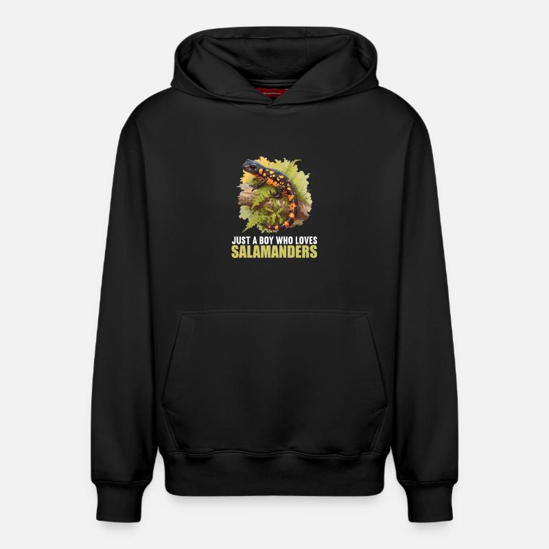 Salamandre de feu Salamandre - Sweat à capuche unisexe décontracté en coton biologique – de SPREAD - noir
